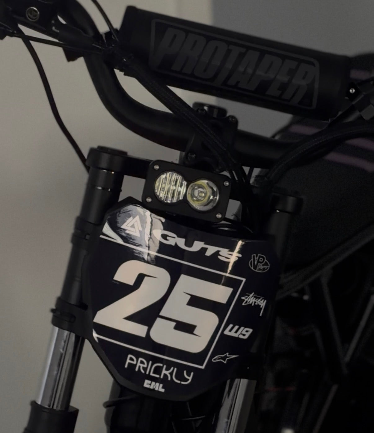 E-bike fitted with EMOTO VOLTZ Baja headlight